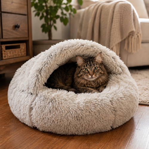 cozy cave - premium cat bed