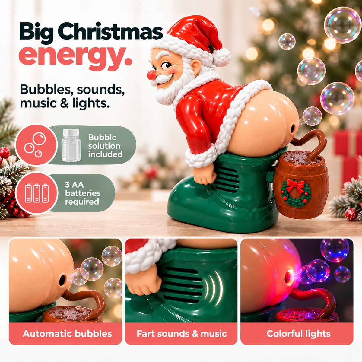 Funny Farting Santa Machine